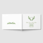 Emerald Green Waterverf Wreath Wedding Gastenboek (Volledig)