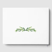 Emerald Green Waterverf Wreath Wedding Gastenboek (Achterkant)