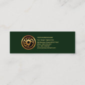 Emerald Green Wave Green Grunge Logistics Mini Visitekaartje (Achterkant)