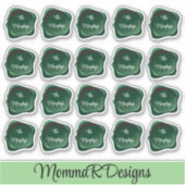 Emerald Green Wax Seal met jouw naam Sticker (Voorkant)