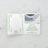 Emerald Green Wedding Bedankt Card Bells (Binnen)