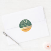 Emerald Green Wedding Bedankt Ronde Sticker (Envelop)
