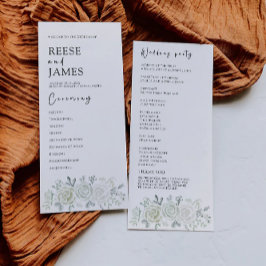 Emerald Green Wedding Ceremony Programma Sjabloon