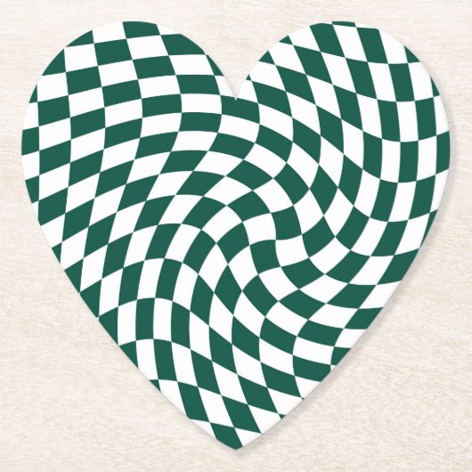 Emerald Green Wedding Collectie Check Gecontroleer Kartonnen Onderzetters (Voorkant)