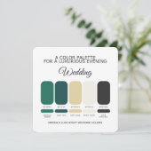 Emerald Green Wedding Color Palette Card Kaart (Staand voorkant)