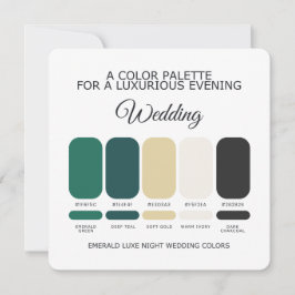 Emerald Green Wedding Color Palette Card Kaart
