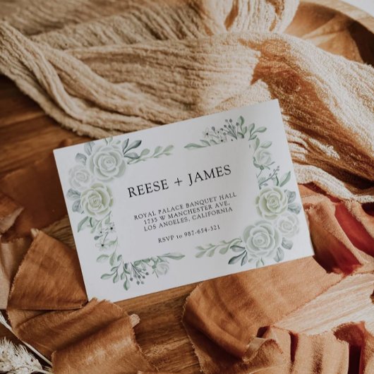 Emerald Green Wedding Envelope Adres Sjabloon