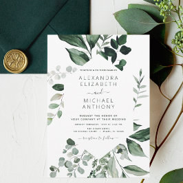 Emerald Green Wedding Eucalyptus Greenery Aankondiging