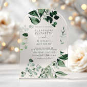 Emerald Green Wedding Eucalyptus Greenery Acryl Uitnodigingen