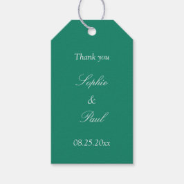 Emerald Green Wedding Favor Dank u Labels Cadeaulabel
