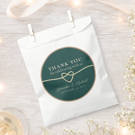 Emerald Green Wedding Favoriet Treat Bag Bedankzakje (Geknipt)