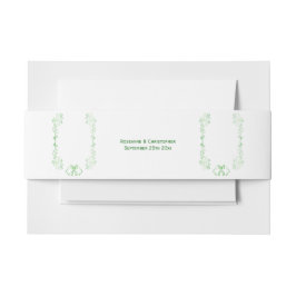 Emerald Green Wedding Invitation Belly Band Bells Uitnodigingen Wikkel