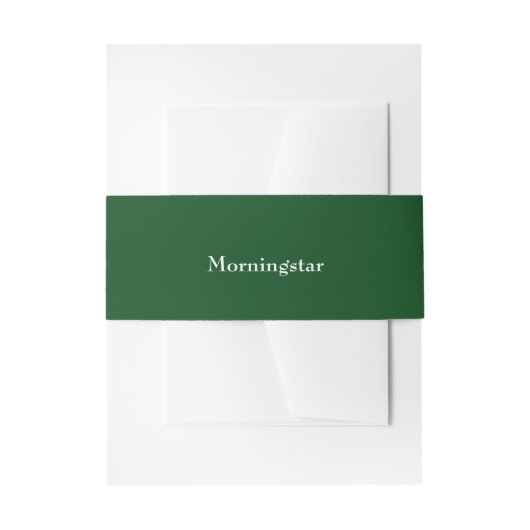 Emerald Green Wedding Invitation Belly Band Uitnodigingen Wikkel (Voorkant Voorbeeld)