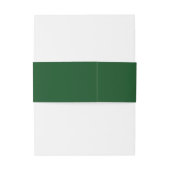 Emerald Green Wedding Invitation Belly Band Uitnodigingen Wikkel (Achterkant Voorbeeld)