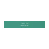 Emerald Green Wedding Invitation Belly Band Uitnodigingen Wikkel (Vlak)