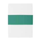 Emerald Green Wedding Invitation Belly Band Uitnodigingen Wikkel (Achterkant Voorbeeld)