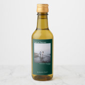 Emerald Green Wedding Love & Bedankt Afbeelding Mi Wijn Etiket (Voorkant)