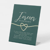 Emerald Green Wedding Memorial Sign Reclamebord Met Voetstuk (Voorkant)