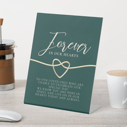 Emerald Green Wedding Memorial Sign Reclamebord Met Voetstuk (Insitu)