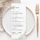 Emerald Green Wedding Menu Kaarten Sjabloon