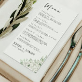 Emerald Green Wedding Menu Kaarten Sjabloon