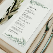 Emerald Green Wedding Menu Kaarten Sjabloon