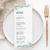 Emerald Green Wedding Menu Kaarten Sjabloon