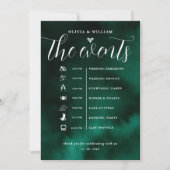 Emerald Green Wedding Orde van Evenementen Kaart (Voorkant)