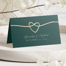 Emerald Green Wedding Place Card Plaatskaartje