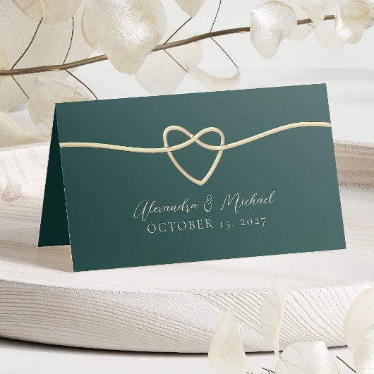 Emerald Green Wedding Place Card Plaatskaartje