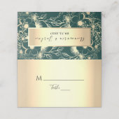 Emerald Green Wedding Place Card Plaatskaartje (Buitenkant ongevouwen)