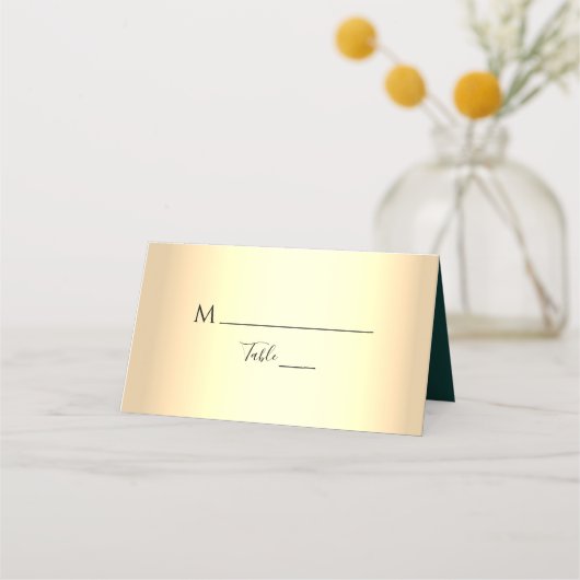 Emerald Green Wedding Place Card Plaatskaartje (Voorkant)