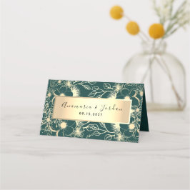 Emerald Green Wedding Place Card Plaatskaartje