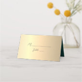 Emerald Green Wedding Place Card Plaatskaartje (Voorkant)