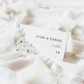Emerald Green Wedding Place Cards Sjabloon