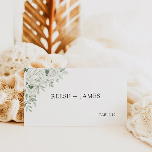 Emerald Green Wedding Place Cards Sjabloon