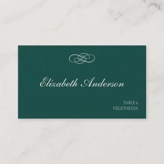 Emerald Green Wedding Place kaarten Plaatskaartje (Voorkant)
