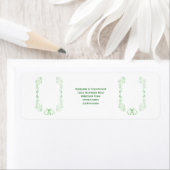 Emerald Green Wedding Retour Adres Label Bells (Insitu)