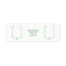 Emerald Green Wedding Retour Adres Label Bells