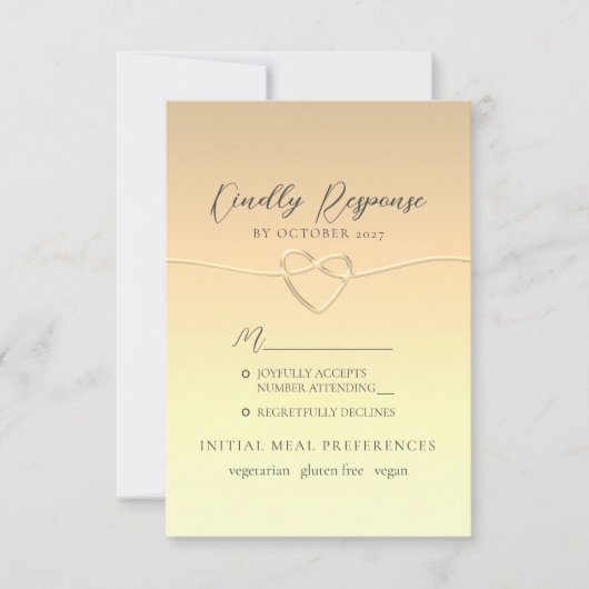 Emerald Green Wedding RSVP Kaart (Voorkant)