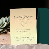 Emerald Green Wedding RSVP Kaart