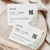 Emerald Green Wedding RSVP Kaart Sjabloon