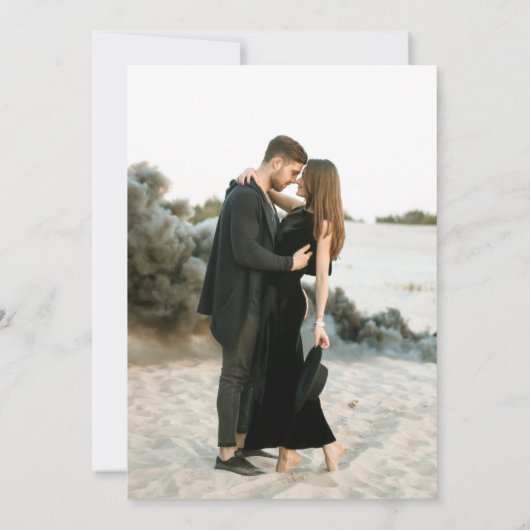 Emerald Green Wedding Save The Date (Achterkant)