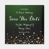 Emerald Green Wedding Save the Date Magnet (Voorkant)