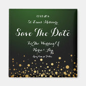 Emerald Green Wedding Save the Date Magnet (Voorkant)