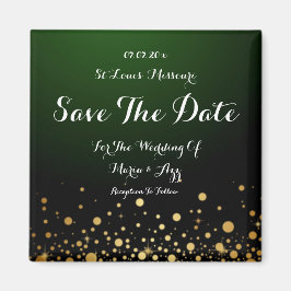 Emerald Green Wedding Save the Date Magnet