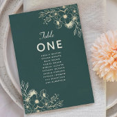 Emerald Green Wedding Seating Chart