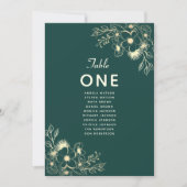 Emerald Green Wedding Seating Chart (Voorkant)