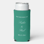 Emerald Green Wedding Seltzer Koelbox Blikjeskoeler (Seltzer Voorkant)