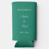 Emerald Green Wedding Seltzer Koelbox Blikjeskoeler (Achterkant)